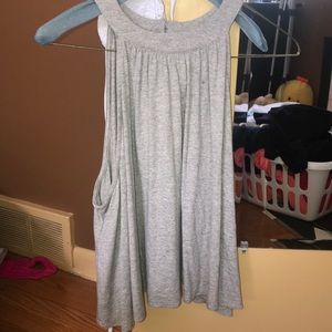 Grey sleeveless dress top